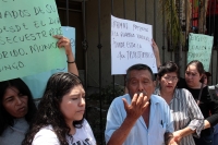 Martes 23 de julio del 2019. Tuxtla Gutiérrez. Familiares de los policías retenidos en Ocosingo siguen exigiendo a las autoridades que intervengan para el rescate de los uniformados capturados en Rio Escondido por integrantes del FNLS