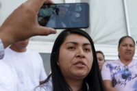 Lunes 8 de abril del 2019. Tuxtla Gutiérrez. Failiares y amigos de Sandra Luz Díaz Morales, secuestrada y asesinada en el2014 protestan en la entrada del Tribunal Superior de Justicia de Chiapas