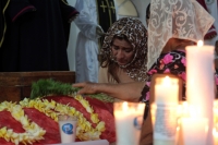 Lunes 14 de mayo del 2018. Tuxtla Gutiérrez. El culto a la muerte se realiza con fervor religioso durante las festividades de San Pascualito el cual es celebrado durante esta semana en la ermita de este Santo Patrón de la comunidad Zoque en la capital d