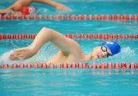 Los nadadores participantes en la copa de la Federación Internacional de Natación  FINA de aguas abiertas se preparan esta mañana en la ciudad para que este fin de semana se adentren a las aguas del Cañón del Sumidero.
