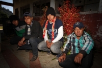 Martes 16 de diciembre del 2014. San Cristóbal de las Casas. Los Jóvenes Floreros del municipio de Chiapa de Corzo y de Ácala recorren la zona boscosa de la comunidad Mitziton en la región Altos del estado de Chiapas recolectando la flor de NIluyarilu den