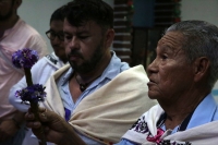 20230715. Tuxtla. Ceremonia tradicional donde es confirmado el nuevo cargo de prioste al maestro Gonzalo Gurria de la Priosteria de la Ermita de Cerrito.