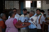 20230715. Tuxtla. Ceremonia tradicional donde es confirmado el nuevo cargo de prioste al maestro Gonzalo Gurria de la Priosteria de la Ermita de Cerrito.