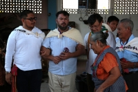20230715. Tuxtla. Ceremonia tradicional donde es confirmado el nuevo cargo de prioste al maestro Gonzalo Gurria de la Priosteria de la Ermita de Cerrito.