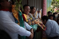Viernes 21 de diciembre del 2018. Chiapa de Corzo. Los Floreros terminan el recorrido de La Topada de la Flor en la región de Los Altos donde recolectaron la flor de Niluyarilu, tubérculo que es usado de manera ceremonial al inicio de los festejos de la