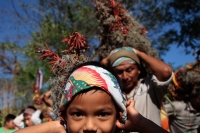 Viernes 21 de diciembre del 2018. Chiapa de Corzo. Los Floreros terminan el recorrido de La Topada de la Flor en la región de Los Altos donde recolectaron la flor de Niluyarilu, tubérculo que es usado de manera ceremonial al inicio de los festejos de la