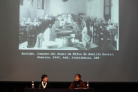 MAR ALBERRUCHE RICO (ESPAÑA) DURANTE SU PONENCIA, FOTOGRAFIA DE LA POBREZA Y LA MARGINALIDAD EN LA ESPAÑA FRANQUISTA (FOTO PAUPERISTA) EN EL FORO TRASATLANCICA PHOTOESPAÑA; ENCUENTRO DE CRITICOS E INVESTIGADORES, QUE SE REALIZA EN LA CIUDAD DE MEXICO.