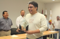 Miércoles 8 de junio. El Foro de periodistas AC entrega reconocimientos a los trabajadores de los medios de comunicación durante las celebraciones de este 7 de junio.