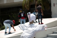 20230619. Tuxtla. ContinÃºan radicalizÃ¡ndose las protestas de la Escuela Normal Rural Mactumatza en la capital de Chiapas.
