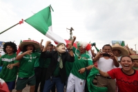 Lunes 23 de junio del 2014. Tuxtla Gutiérrez. Los chiapanecos festejan el triunfo de la selección mexicana sobre Croacia en la glorieta de la Diana la Cazadora con el clásico grito de Eeeeeee…