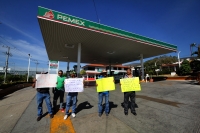 Lunes 2 de enero del 2017. Tuxtla Gutiérrez. Las protestas por El Gasolinazo de este 2017 se empiezan a manifestar en varias localidades de Chiapas