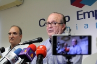 Viernes 28 de julio del 2017. Tuxtla Gutiérrez. Graco Ramirez, gobernador del estado de Morelos en conferencia de prensa en el Centro Empresarial de Chiapas habla sobre el Frente Amplio Nacional que pondría al PRD como contendiente con otros partidos polí