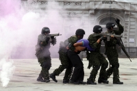 Miércoles 28 de diciembre. Nuevos elementos castrenses. Chicoasen, Chiapas. Elementos del Ejercito Mexicano terminan esta mañana la primera fase del Adiestramiento de Combate Individual de la VII Región Militar graduándose 201 elementos  que conforman el 