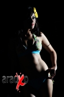 Sábado 28 de abril del 2012. Las participantes del concurso de belleza Miss Hearth Chiapas, presentan la etapa en traje de baño esta noche en conocido centro nocturno del poniente de la ciudad.