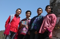 Abril del 2014. San Lorenzo Zinacantan. El nuevo rock indígena. El grupo Hektal en las Pilastras del paraje La Era.