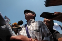 Miércoles 7 de marzo del 2018. Tuxtla Gutiérrez. Los militantes coletos en voz de Carlos Herrara hablan sobre el proceso electoral en Chiapas y denuncian la intromisión y el intento de controlar el proceso de selección de candidatos al interior del pa