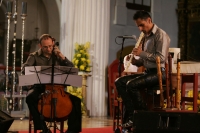HORACIO FRANCO, FLAUTISTA DE MEXICO DURANTE SU INTERPRETACION EN CATEDRAL DE SAN CRISTOBAL DE LAS CASAS