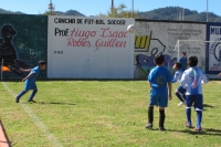 Domingo 19 de noviembre del 2012. San Cristóbal de las Casas. Cancha de fut bol infantil con el nombre del periodista y locutor Hugo Isaac Robles Guillen.