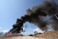 Jueves 8 de marzo del 2012. Incendio en las cercanías de Caleras Y Morteros del Grijalva.