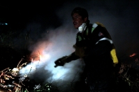 Jueves 11 de enero del 2018. Tuxtla Gutiérrez. El fuerte incendio en la zona norte oriente de la ciudad manifiesta la falta de equipamiento y recursos de Protección Civil ante el suceso ocurrido en las cercaní­as del estadio Zoque.