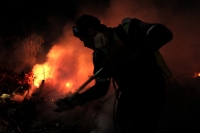 Jueves 11 de enero del 2018. Tuxtla Gutiérrez. El fuerte incendio en la zona norte oriente de la ciudad manifiesta la falta de equipamiento y recursos de Protección Civil ante el suceso ocurrido en las cercaní­as del estadio Zoque.