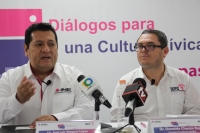 Miércoles 24 de mayo del 2017. Tuxtla Gutiérrez. José Luis Vázquez López y Oswaldo Chacón Rojas, Delegado del INE y Presidente del IEPC-Chiapas dan a conocer los Diálogos para una Cultura CÃvica dentro de las estrategias del instituto electoral para promo Miércoles 24 de mayo del 2017. Tuxtla Gutiérrez. José Luis Vázquez López y Oswaldo Chacón Rojas, Delegado del INE y Presidente del IEPC-Chiapas dan a conocer los Diálogos para una Cultura CÃvica dentro de las estrategias del instituto electoral para promo