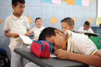 Lunes 26 de agosto del 2019. Tuxtla Gutiérrez. Durante el primer día de clases