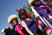 Domingo 30 de enero. La artista conceptual Iris México, desarrolla su trabajo perfomancero durante la procesión de la bajada de las Vírgenes de Copoya durante el recorrido que los indígenas zoques realizan entre las ciudades de Tuxtla Gutiérrez y Copoya.