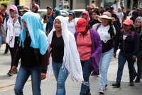 Jueves 22 de agosto del 2019. Tuxtla Gutiérrez. Estudiantes normalistas de la Escuela Rural Jacinto Canek marchan esta mañana protestando por los desalojos que han sufrido durante las protestas en esta semana. Jueves 22 de agosto del 2019. Tuxtla Gutiérrez. Estudiantes normalistas de la Escuela Rural Jacinto Canek marchan esta mañana protestando por los desalojos que han sufrido durante las protestas en esta semana.
