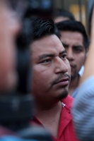Miércoles 28 de agosto del 2019. Tuxtla Gutiérrez. Estudiantes de la Normal Indígena Jacinto Canek hablan en conferencia de prensa acerca del cierre de esta escuela por parte de las autoridades tradicionales de esta localidad de Los Altos de Chiapas