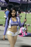 Sábado 30 de abril del 2016. Tuxtla Gutiérrez. Como en cada partido, las bellas animadoras presentan la mejor cara del fut bol de los Jaguares de Chiapas.