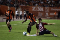 Sábado 14 de enero del 2012. Tuxtla Gutiérrez, Chiapas. Los jaguares de Chiapas logran su primera victoria en el torneo de clausura ante las Chivas del Guadalajara tres tantos a uno.