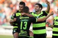 Sábado 29 de abril del 2017. Tuxtla Gutiérrez. con un empate a dos tantos y una fuerte trifulca con los aficionados termina el partido entre Jaguares de Chiapas y El Santos. esta tarde en el estadio Zoque de la capital de este estado del sureste de México
