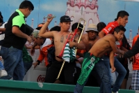 Sábado 29 de abril del 2017. Tuxtla Gutiérrez. con un empate a dos tantos y una fuerte trifulca con los aficionados termina el partido entre Jaguares de Chiapas y El Santos. esta tarde en el estadio Zoque de la capital de este estado del sureste de México