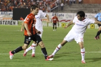 Viernes 14 de septiembre del 2012. Tuxtla Gutiérrez, Chiapas. El equipo Jaguares de Chiapas obtiene un respiro al ganar por dos tantos a cero al Toluca, esta noche en el Estadio Zoque de esta ciudad.