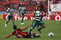 Jueves 3 de mayo del 2012. Acciones del partido entre Jaguares de Chiapas y Santos.