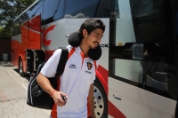 Lunes 14 de marzo. Los jugadores de los Jaguares de Chiapas parten este medio día a Ecuador donde sostendrán el partido de vuelta ante el Emelec dentro de la copa Libertadores.