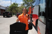 Lunes 14 de marzo. Los jugadores de los Jaguares de Chiapas parten este medio día a Ecuador donde sostendrán el partido de vuelta ante el Emelec dentro de la copa Libertadores.