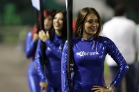 Miércoles 1 de octubre del 2014. Tuxtla Gutiérrez. Las bellas animadoras del partido entre Jaguares de Chiapas y Leones Negros.