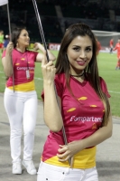 Sábado 5 de marzo del 2016. Tuxtla Gutiérrez. Las bellas animadoras del partido entre Jaguares de Chiapas y el Toluca.