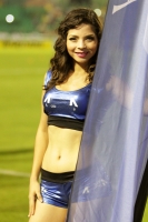 Sábado 22 de noviembre del 2014. Tuxtla Gutiérrez. Las animadoras de los patrocinadores del partido entre Jaguares de Chiapas y Querétaro esta noche en el estadio Zoque.