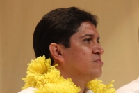 Miércoles 4 de enero. Juan Carlos López en su informe legislativo. Tuxtla Gutiérrez, Chiapas. El perredistas Juan Carlos López Hernández durante el evento donde da a conocer el informe legislativo en el Poli fórum Mesoamericano.