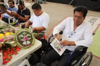 Martes 15 de agosto del 2017. Tuxtla Gutiérrez. Los Joyonaques, ramillete o amarre de flores son elaborados por la comunidad Zoque de la depresión central de Chiapas, estas ofrendas acompañan las procesiones y altares en los festejos del antiguo Barrio de