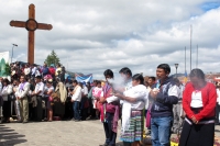 Sábado 25 de enero del 2014. San Cristóbal de las Casas.Foto/Miradasur. Aspecto del Pueblo Creyente durante el aniversario del fallecimiento de Don Samuel Ruiz García