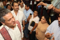 Noviembre del 2012. Tuxtla Gutiérrez, Chiapas. Juan Sabines Guerrero en el congreso del estado presenta el sexto informe de la administración chiapaneca.