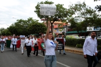 20231017. Tuxtla. En Chiapas, trabajadores del poder judicial se suman a las protestas en México en contra de los recortes presupuestales propuestos por los legisladores de Morena.