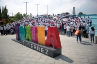 20231022. Tuxta. Trabajadores de la judicatura chiapaneca protestan contra la extinción de los fidecomisos del Poder Judicial en México.