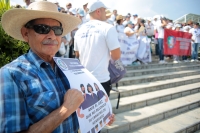20231022. Tuxta. Trabajadores de la judicatura chiapaneca protestan contra la extinción de los fidecomisos del Poder Judicial en México.