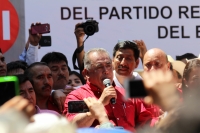 Lunes 28 de agosto del 2017. Tuxtla Gutiérrez. Julian Nazar momentos después de inscripción de su planilla para la elección de titulares de la Presidencia y de la Secretarí­a General del Comité Directivo Estatal en Chiapas para el perí­odo estatutari