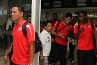 Martes 26 de abril. Los jugadores del equipo Junior de Barrranquilla, llegan esta tarde a la ciudad de Tuxtla Gutiérrez para enfrentar a los Jaguares de Chipas.